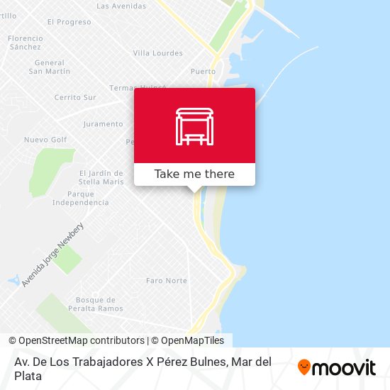 Av. De Los Trabajadores X Pérez Bulnes map