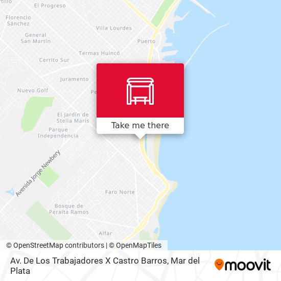 Av. De Los Trabajadores X Castro Barros map