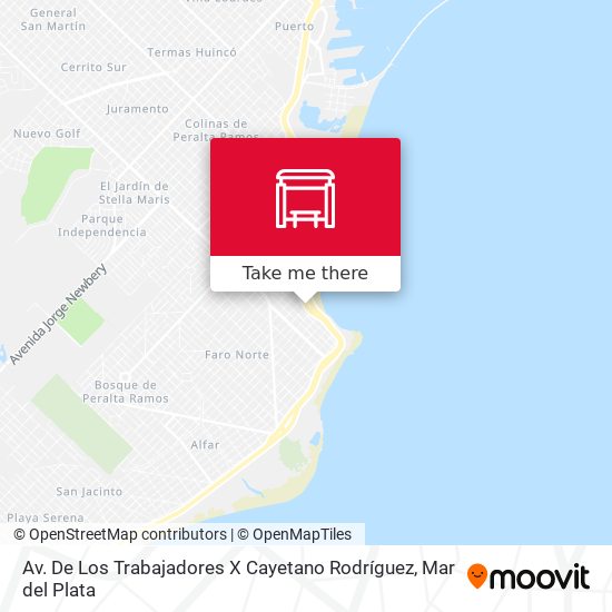 Av. De Los Trabajadores X Cayetano Rodríguez map