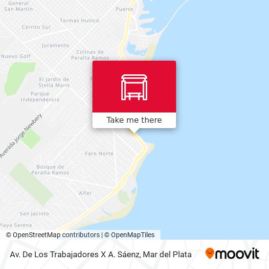 Av. De Los Trabajadores X A. Sáenz map
