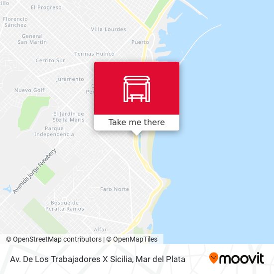 Av. De Los Trabajadores X Sicilia map