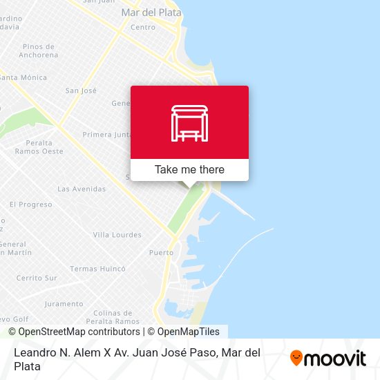 Leandro N. Alem X Av. Juan José Paso map