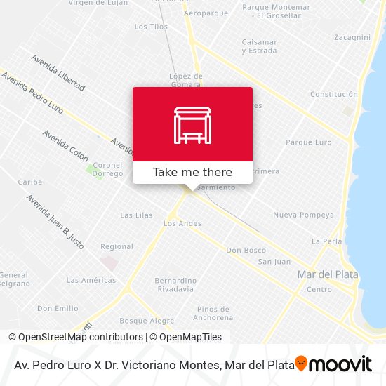 Av. Pedro Luro X Dr. Victoriano Montes map