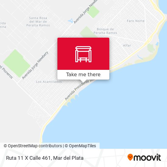 Mapa de Ruta 11 X Calle 461
