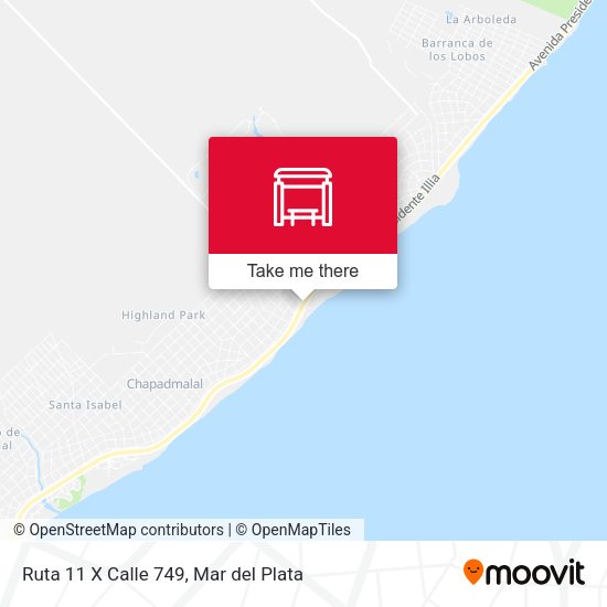 Ruta 11 X Calle 749 map