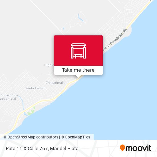 Ruta 11 X Calle 767 map