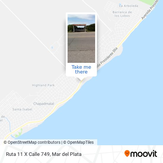 Ruta 11 X Calle 749 map