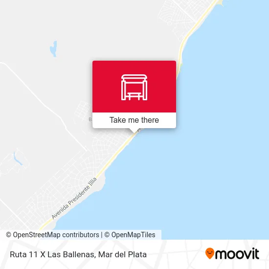 Ruta 11 X Las Ballenas map