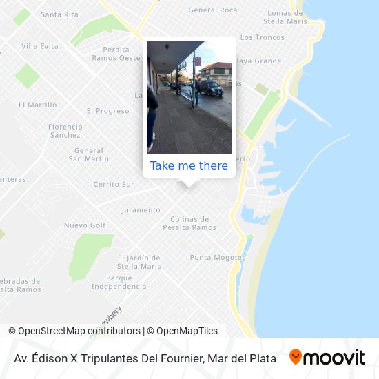 Av. Édison X Tripulantes Del Fournier map