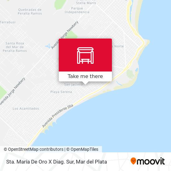 Sta. María De Oro X Diag. Sur map