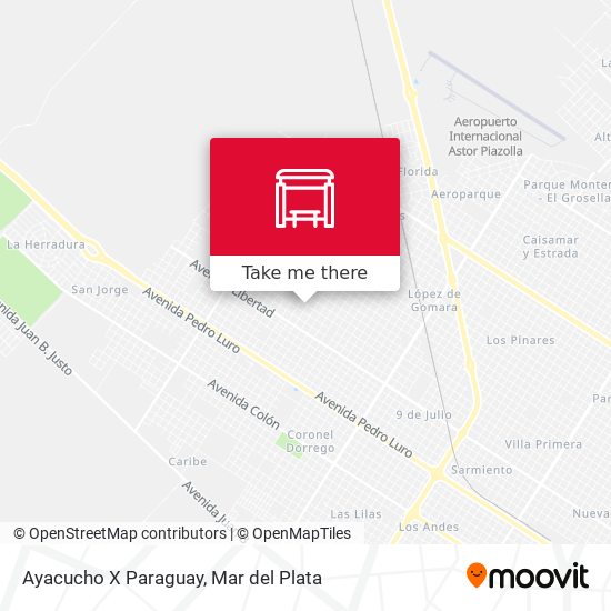 Ayacucho X Paraguay map