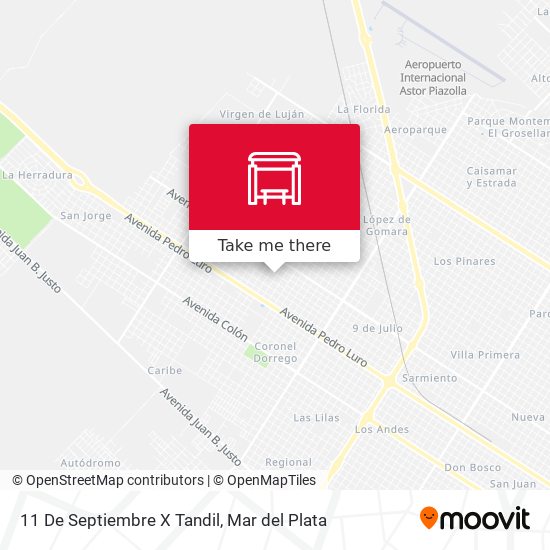 11 De Septiembre X Tandil map
