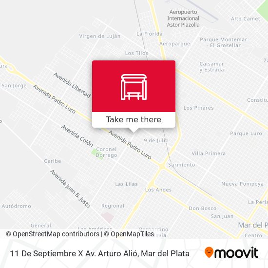 Mapa de 11 De Septiembre X Av. Arturo Alió