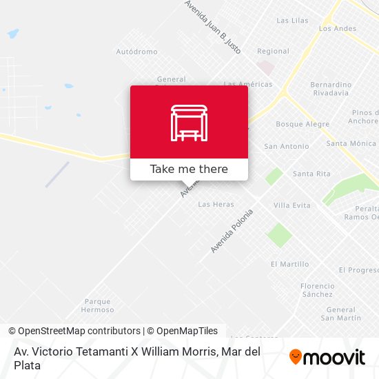 Av. Victorio Tetamanti X William Morris map