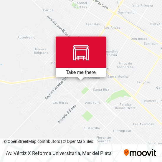 Mapa de Av. Vértiz X Reforma Universitaria