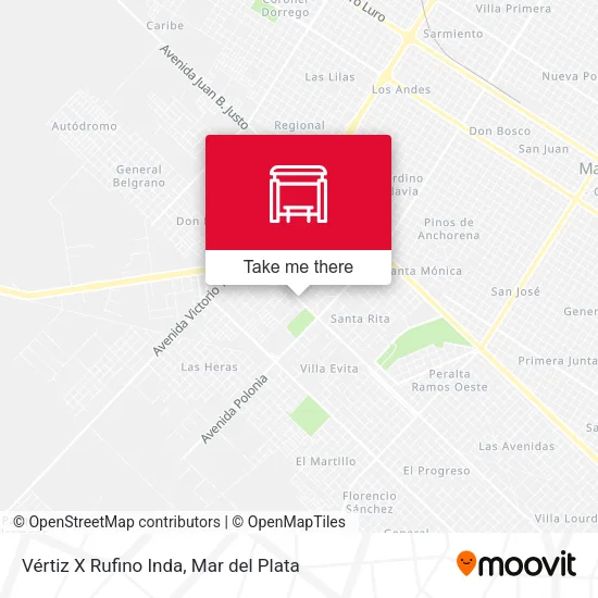 Vértiz X Rufino Inda map