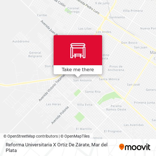 Reforma Universitaria X Ortiz De Zárate map
