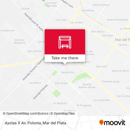 Ayolas X Av. Polonia map