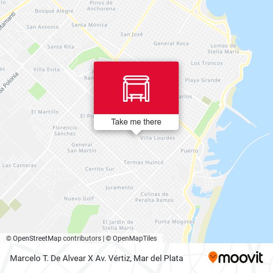 Mapa de Marcelo T. De Alvear X Av. Vértiz