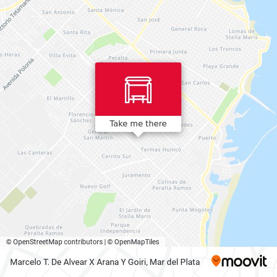 Marcelo T. De Alvear X Arana Y Goiri map