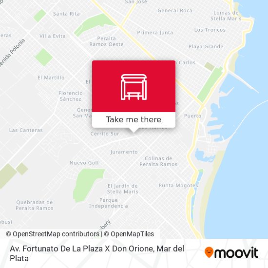 Av. Fortunato De La Plaza X Don Orione map