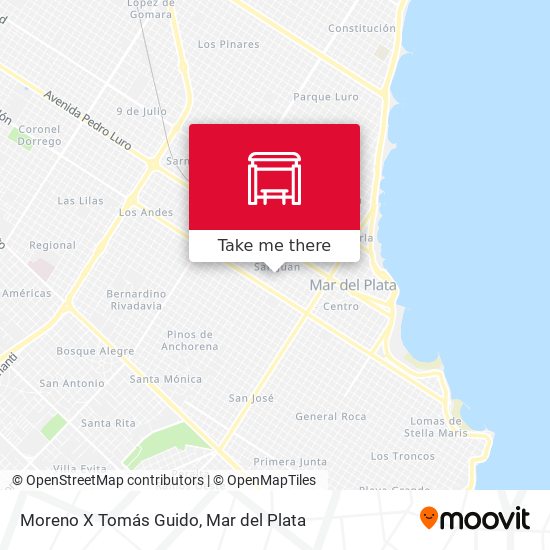 Moreno X Tomás Guido map