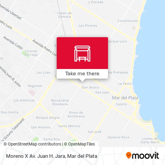 Mapa de Moreno X Av. Juan H. Jara