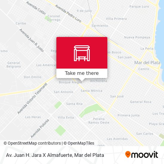 Av. Juan H. Jara X Almafuerte map