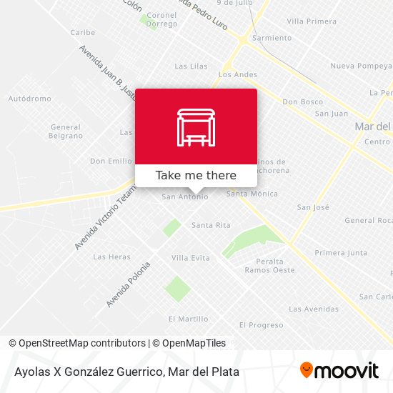 Ayolas X González Guerrico map