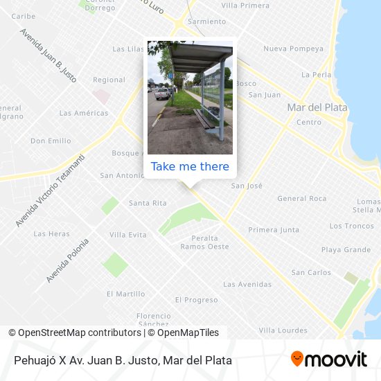 Mapa de Pehuajó X Av. Juan B. Justo