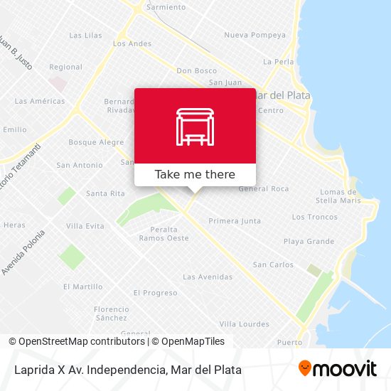 Mapa de Laprida X Av. Independencia