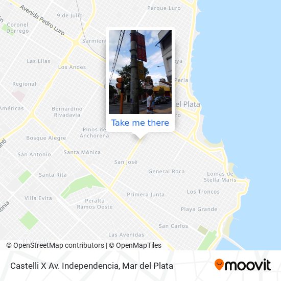Mapa de Castelli X Av. Independencia