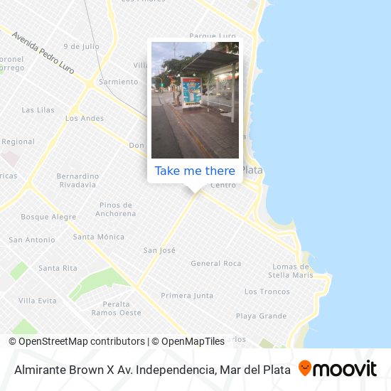 Mapa de Almirante Brown X Av. Independencia