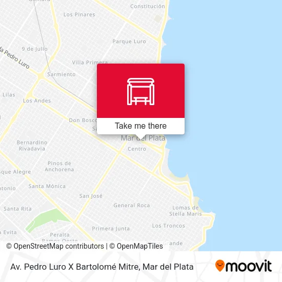 Av. Pedro Luro X Bartolomé Mitre map