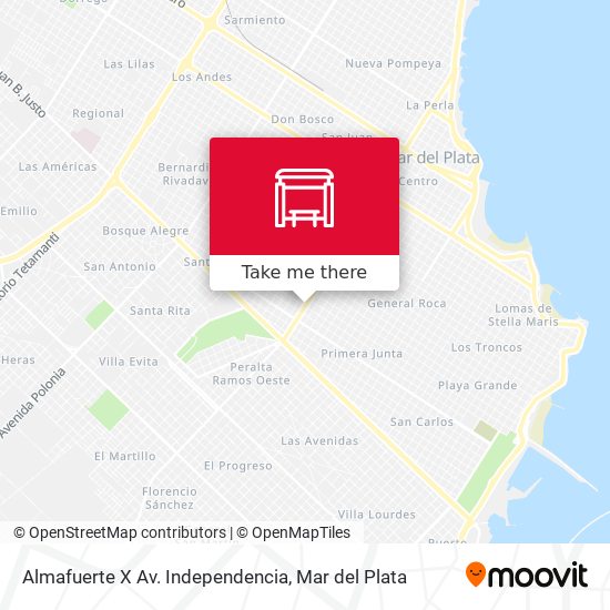 Mapa de Almafuerte X Av. Independencia