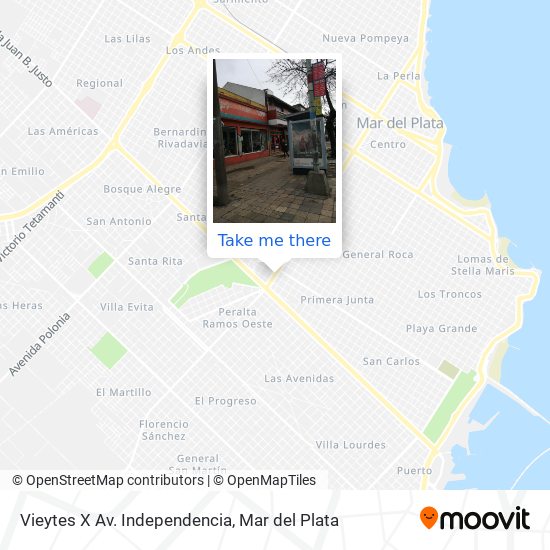 Mapa de Vieytes X Av. Independencia