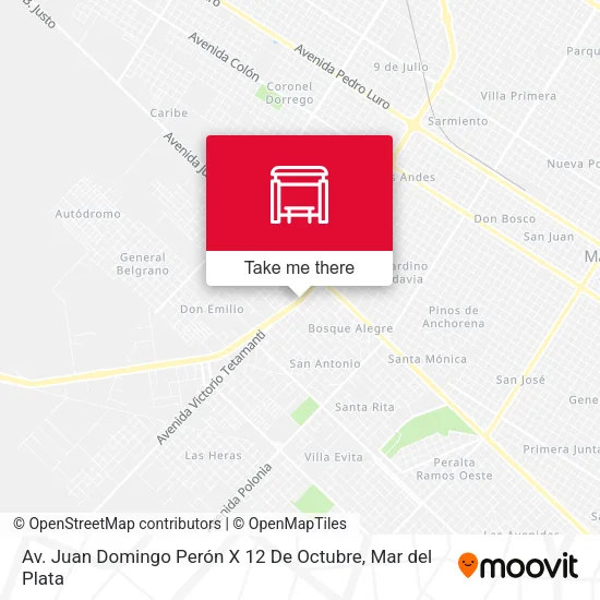 Av. Juan Domingo Perón X 12 De Octubre map