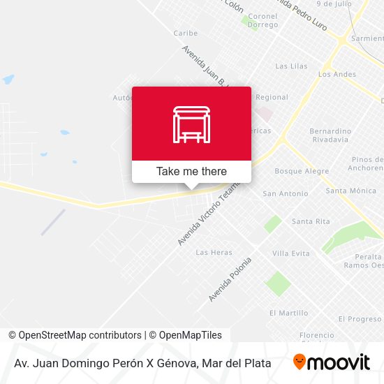 Mapa de Av. Juan Domingo Perón X Génova