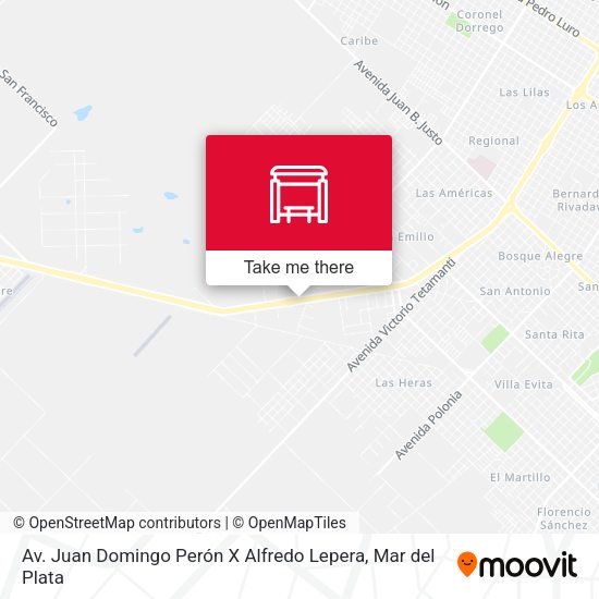 Av. Juan Domingo Perón X Alfredo Lepera map