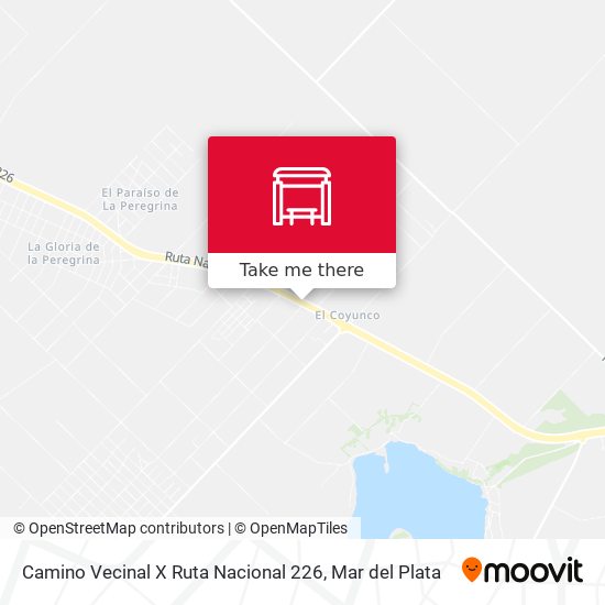 Mapa de Camino Vecinal X Ruta Nacional 226