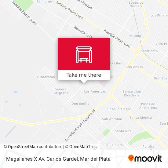 Mapa de Magallanes X Av. Carlos Gardel