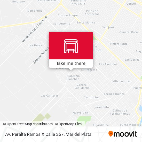 Av. Peralta Ramos X Calle 367 map