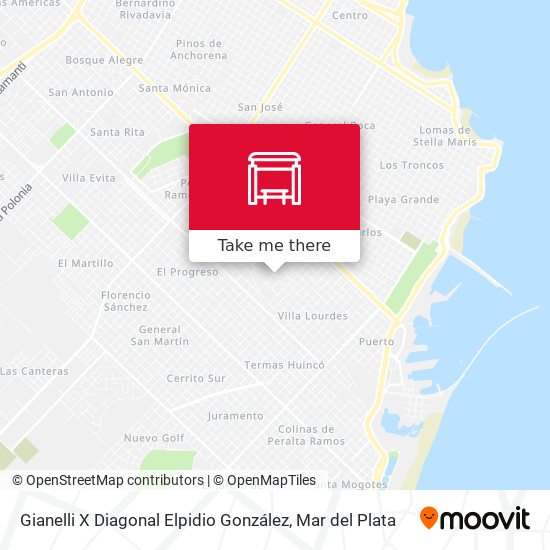 Mapa de Gianelli X Diagonal Elpidio González
