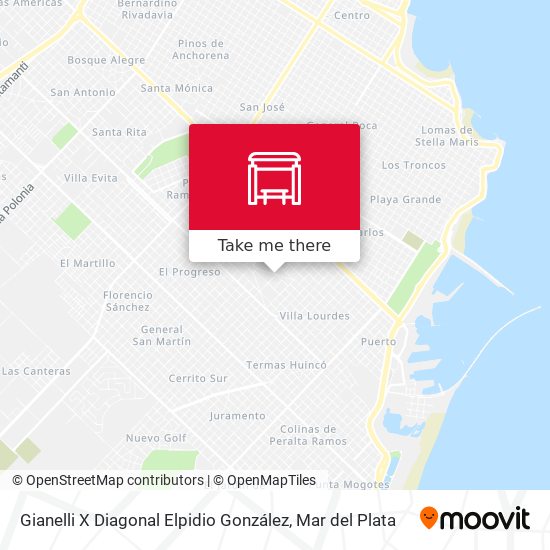 Gianelli X Diagonal Elpidio González map