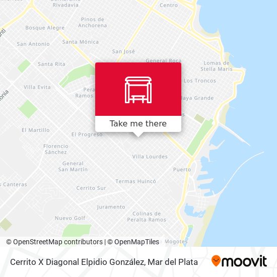 Cerrito X Diagonal Elpidio González map