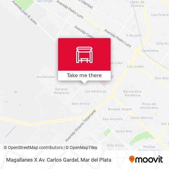 Mapa de Magallanes X Av. Carlos Gardel