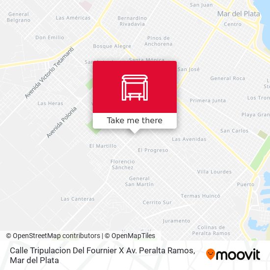 Calle Tripulacion Del Fournier X Av. Peralta Ramos map