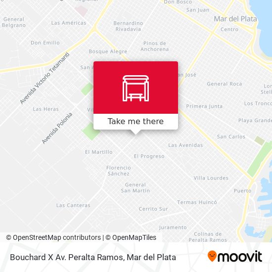 Mapa de Bouchard X Av. Peralta Ramos