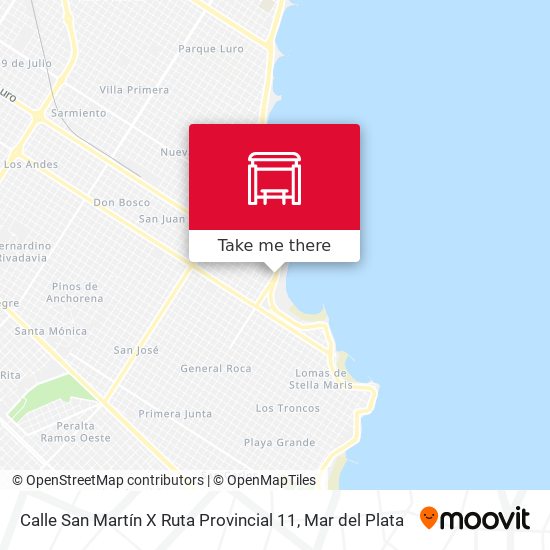 Calle San Martín X Ruta Provincial 11 map