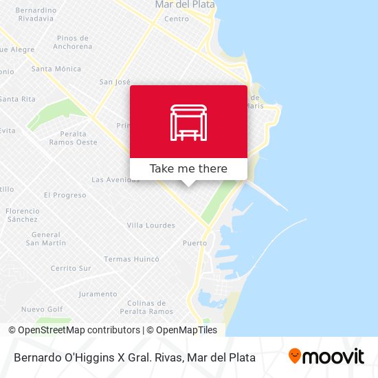 Bernardo O'Higgins X Gral. Rivas map